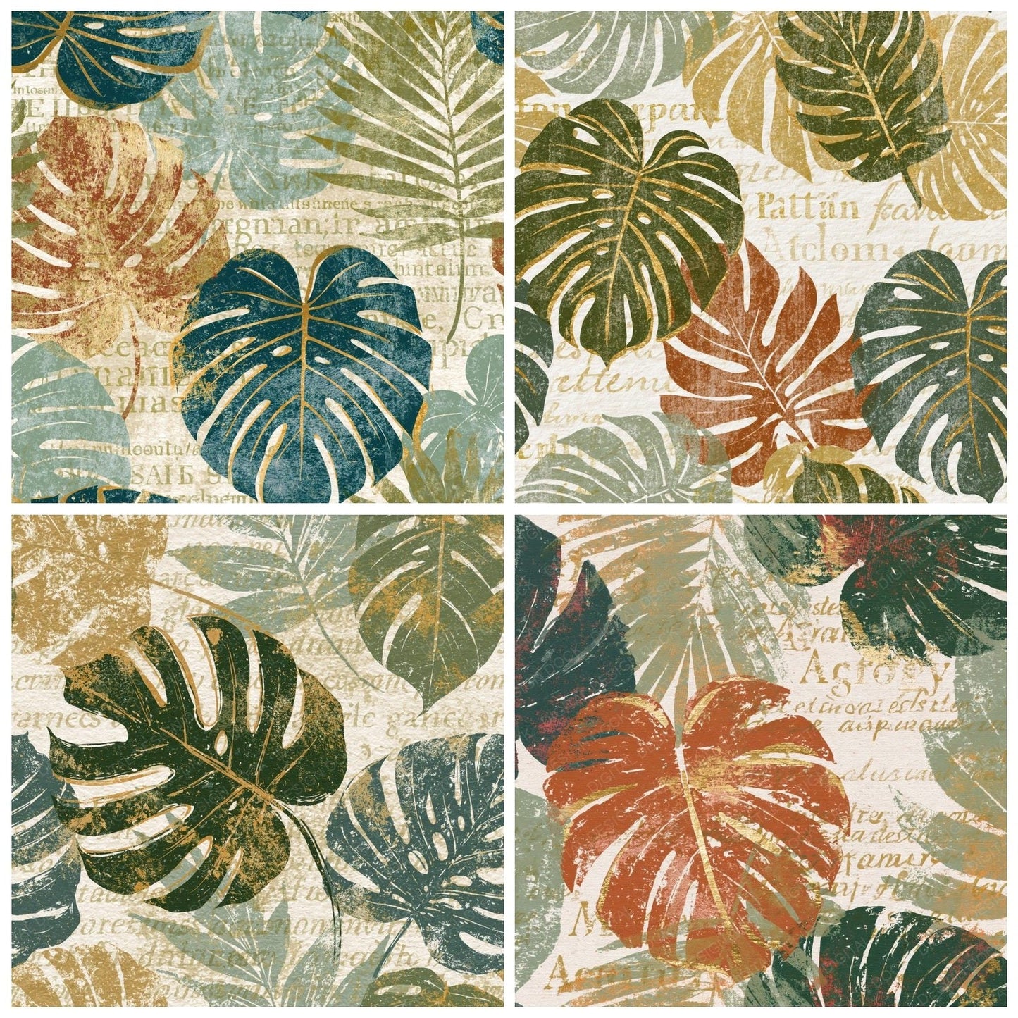 Blueprint Monstera Adobe Sage Digital Paper Pack (DDD014026)