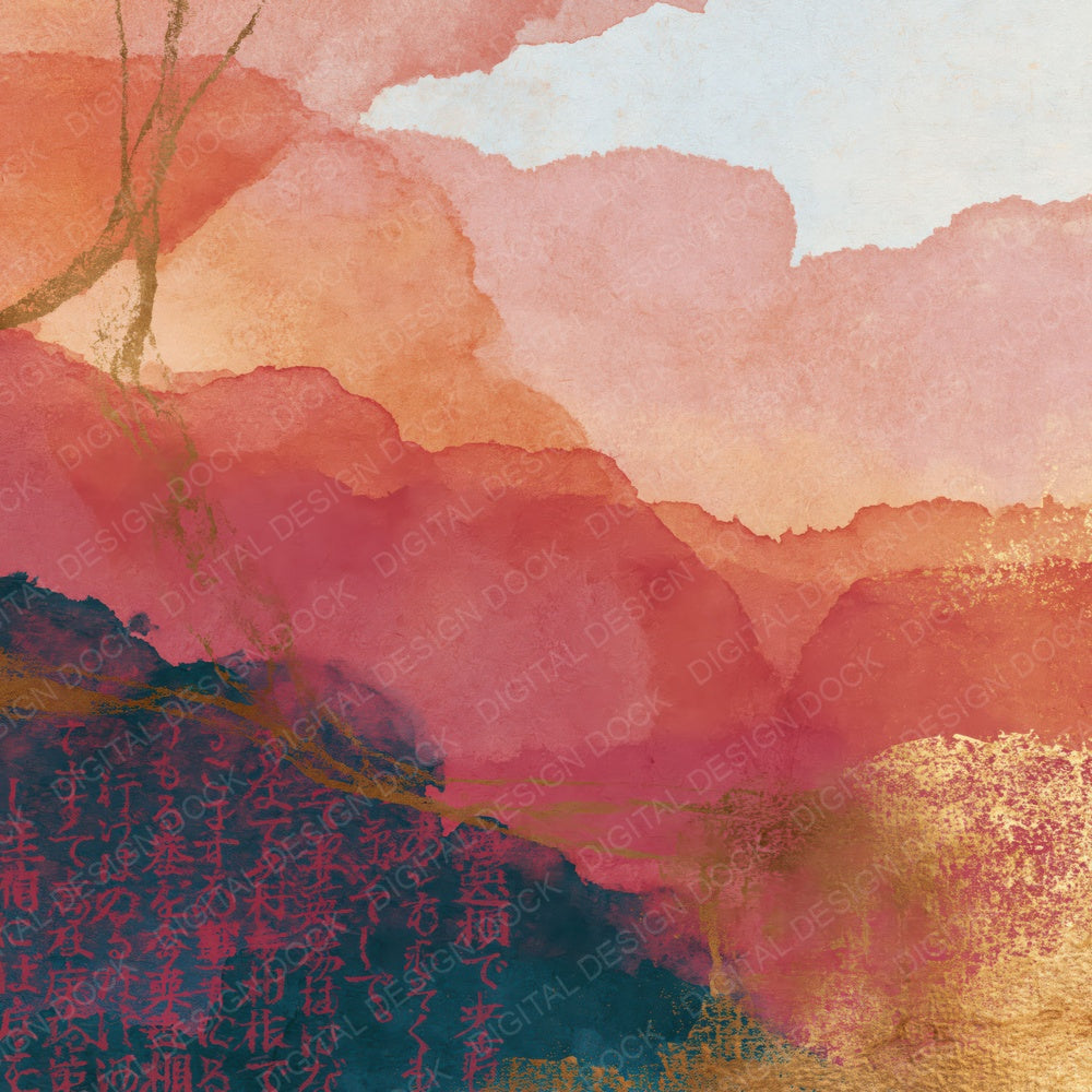 Cyanotype Apricot Rose Tonal Digital Paper Pack (DDD014028)