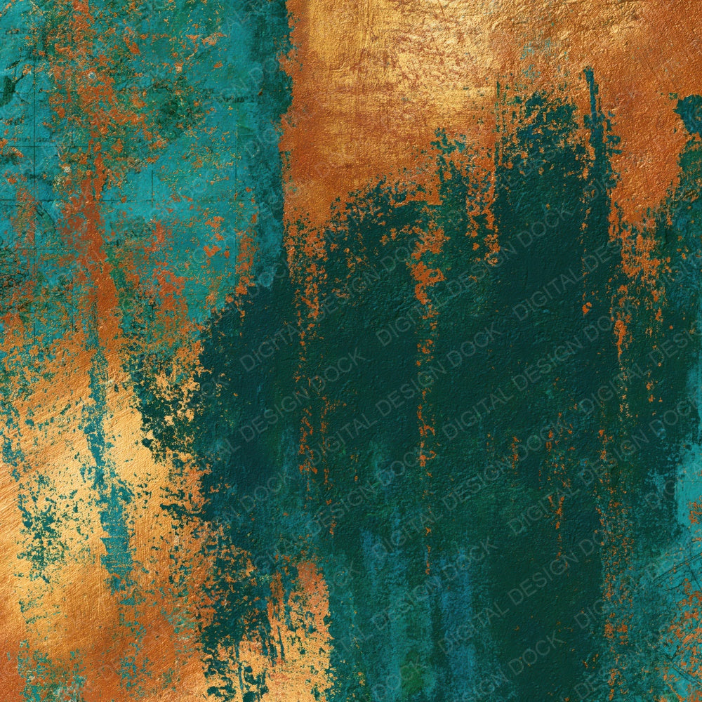 Fresco Jade Copper Tonal Digital Paper Pack (DDD014029)
