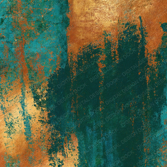 Fresco Jade Copper Tonal Digital Paper Pack (DDD014029)