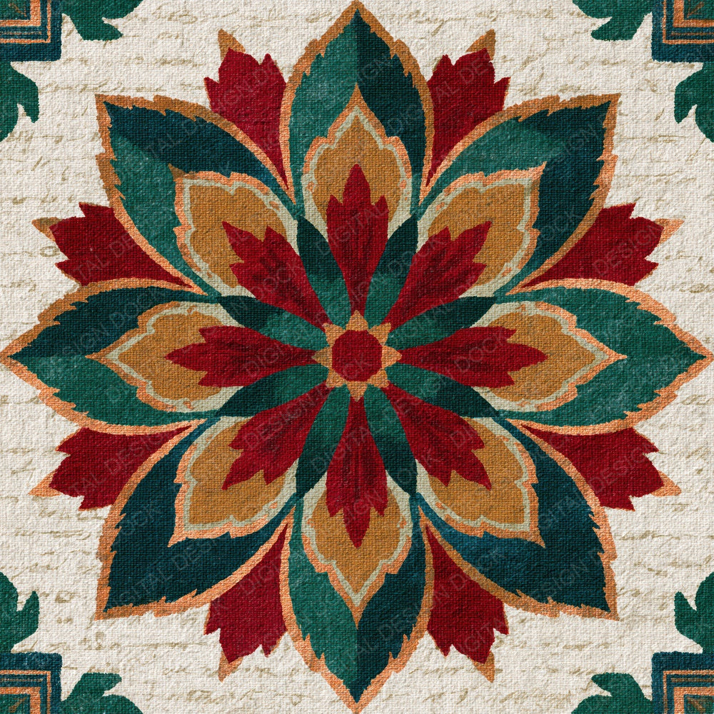 Mandala Coffins Malachite Burgundy Digital Paper Pack (DDD014033)