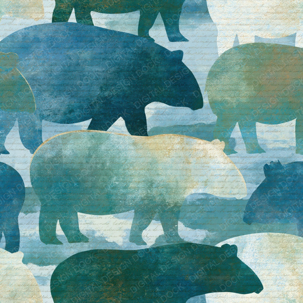 Maximalist Tapir Seafoam Pearl Digital Paper Pack (DDD014034)
