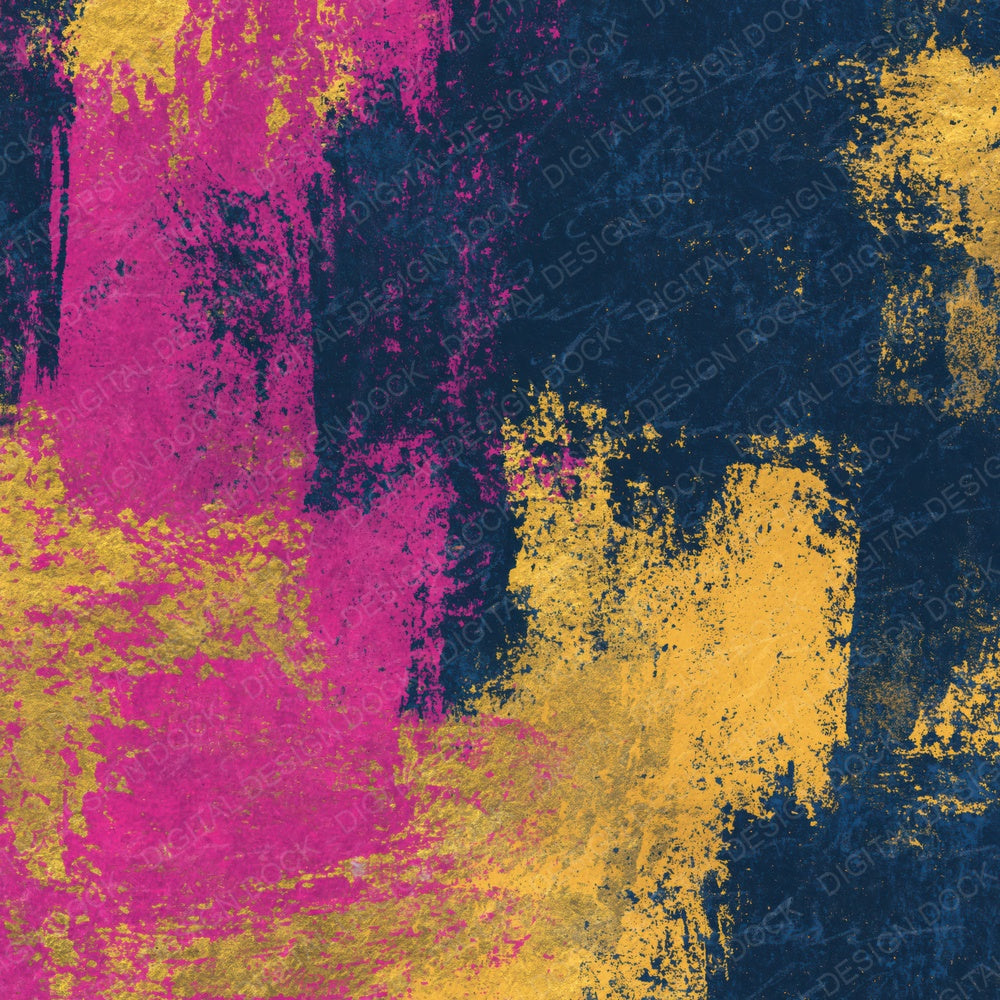 Naturalist Hot Pink Yellow Navy Abstract Digital Paper Pack (DDD014036)