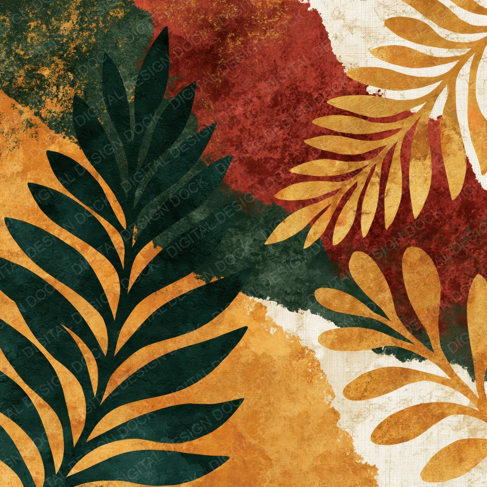Papercut Fern Soil Ochre Tonal Digital Paper Pack (DDD014037)