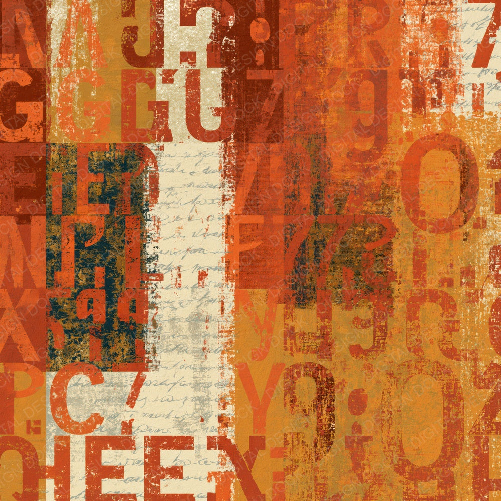 ASCII Burnt Orange Ochre Texture Digital Paper Pack (DDD014046)