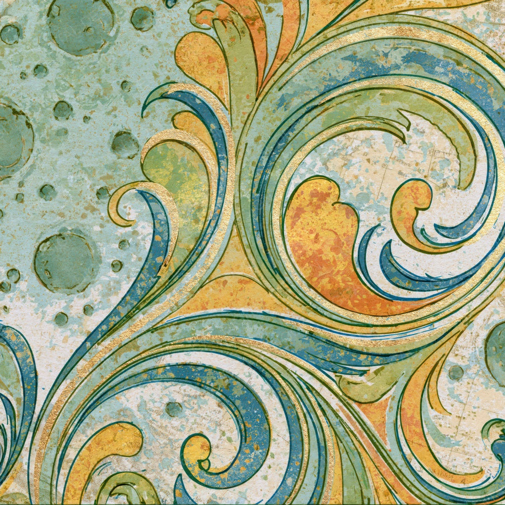 Baroque Lunar Craters Mint Strawberry Lemon Digital Paper Pack (DDD014047)