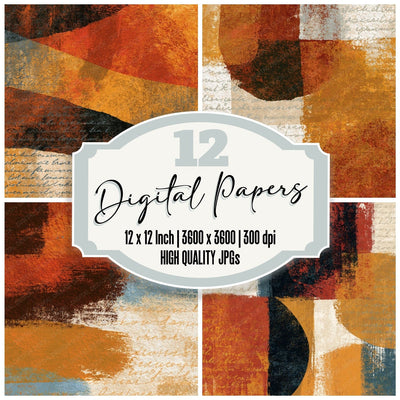 Bohemian Copper Umber Texture Digital Paper Pack (DDD014050)