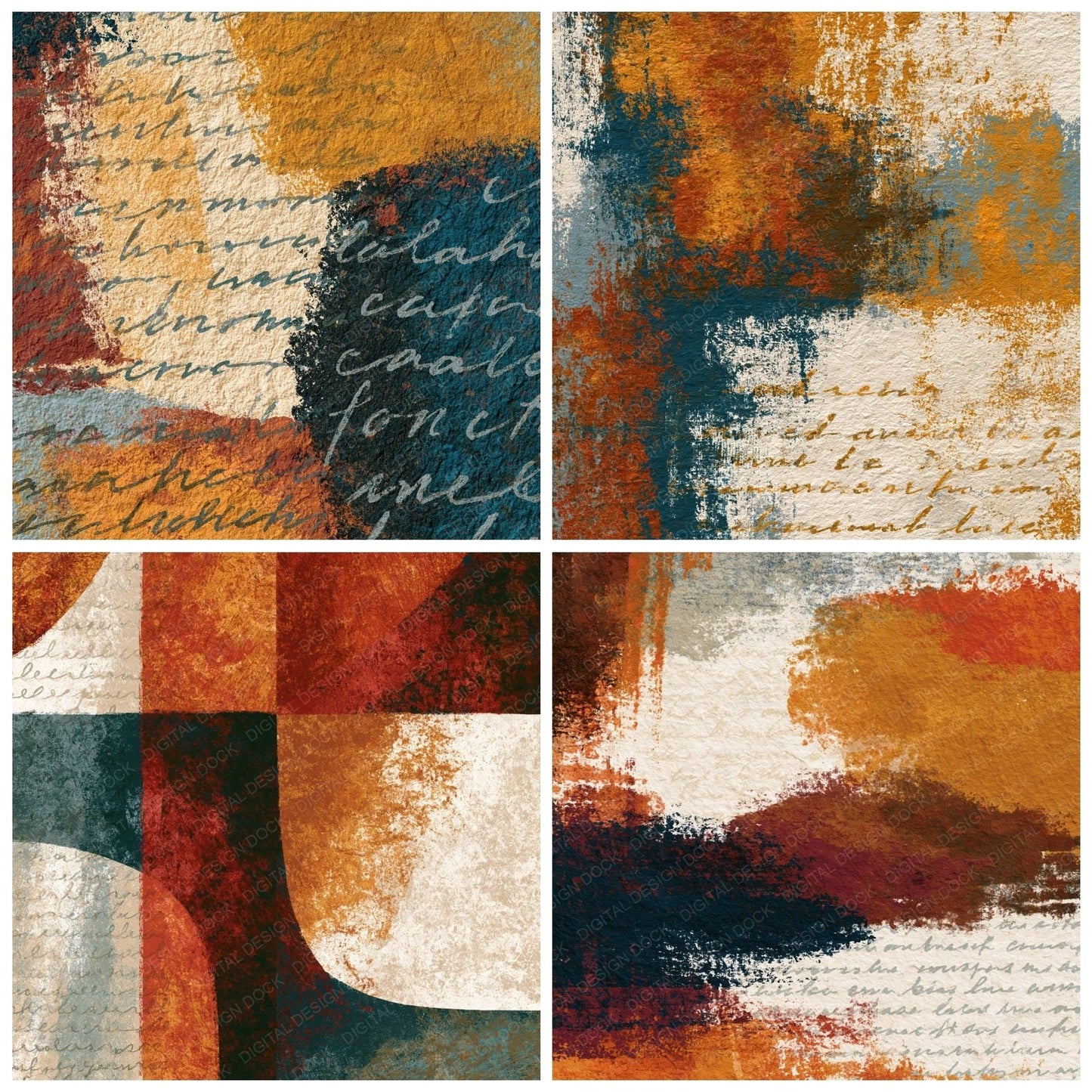 Bohemian Copper Umber Texture Digital Paper Pack (DDD014050)
