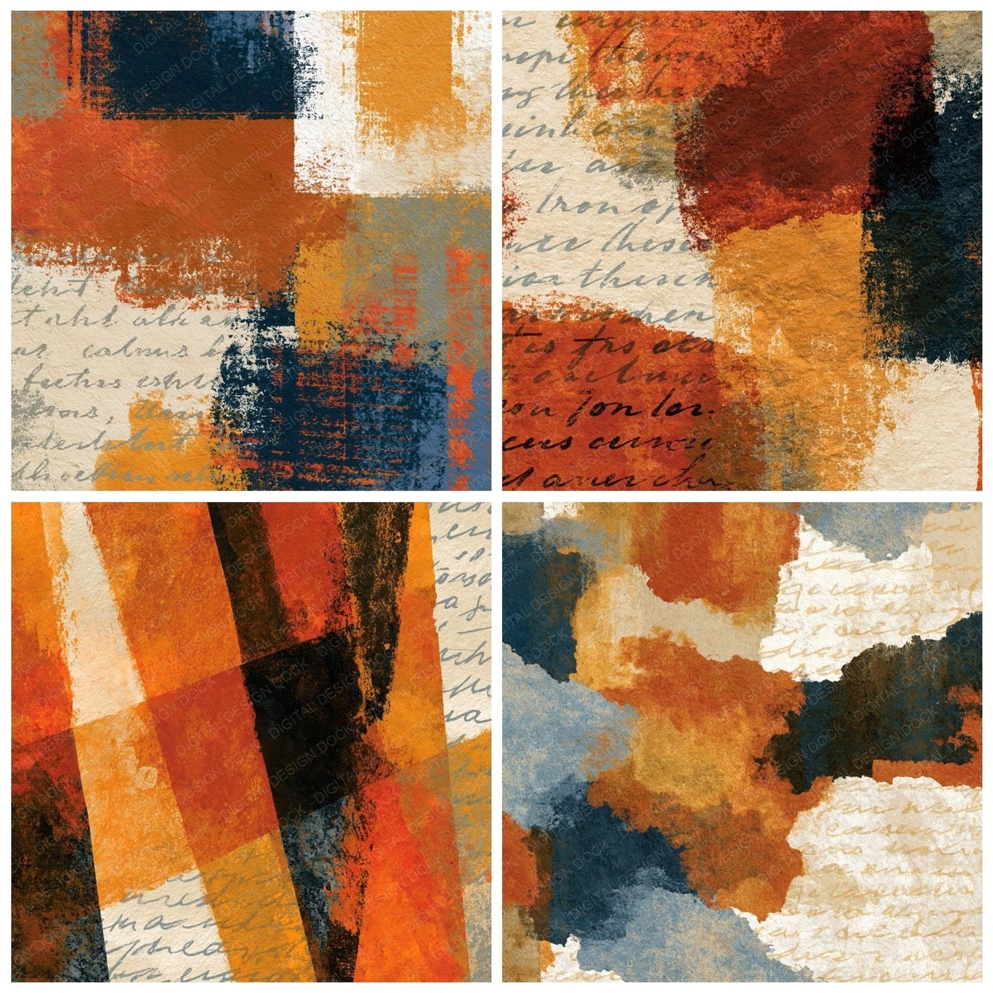 Bohemian Copper Umber Texture Digital Paper Pack (DDD014050)