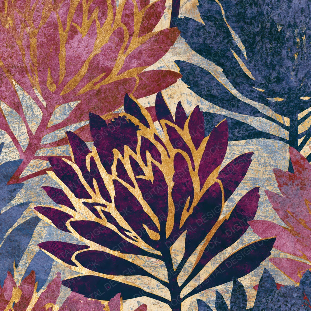 Cyanotype Banksia Wine Rose Digital Paper Pack (DDD014053)
