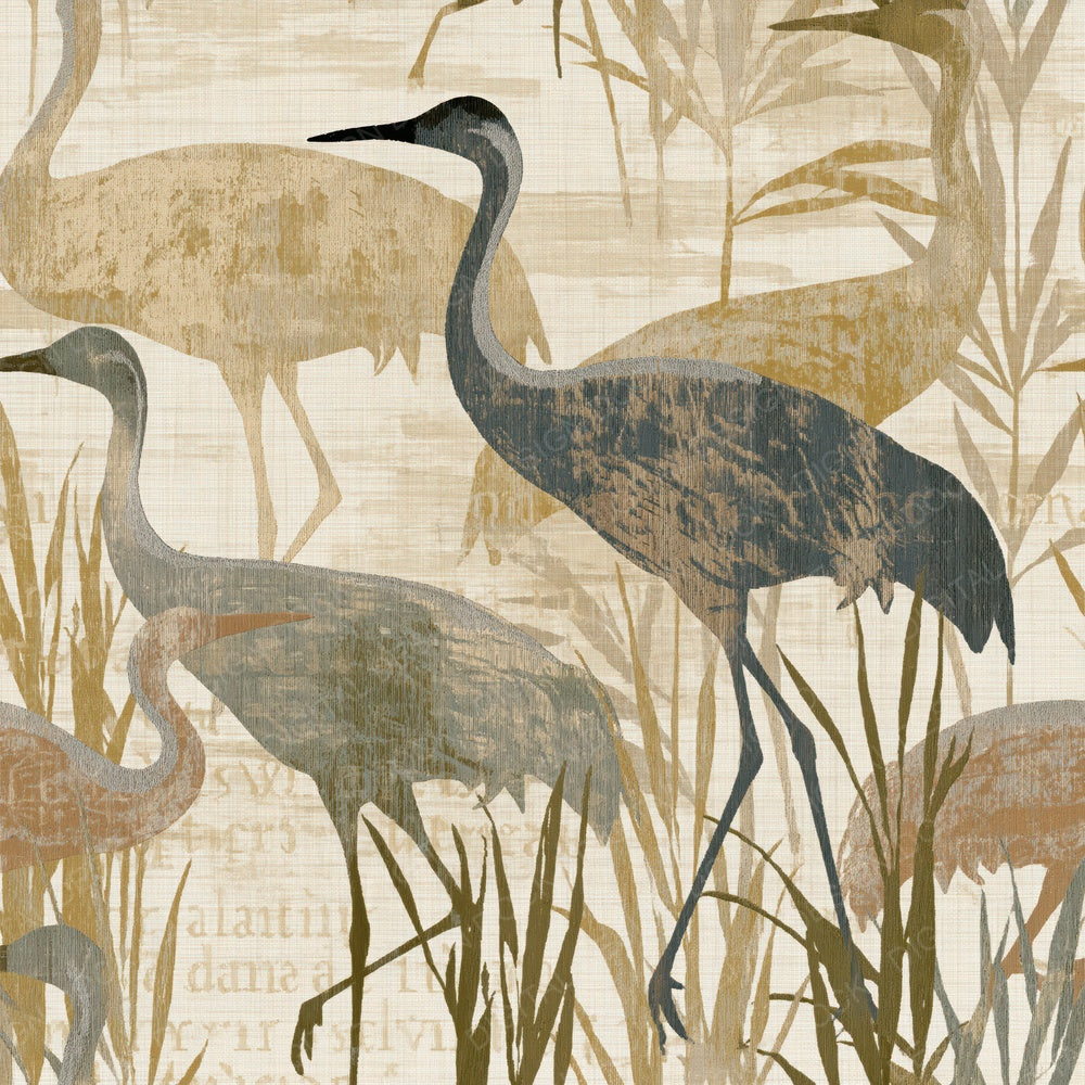 Embroidery Crane Sage Adobe Digital Paper Pack (DDD014054)