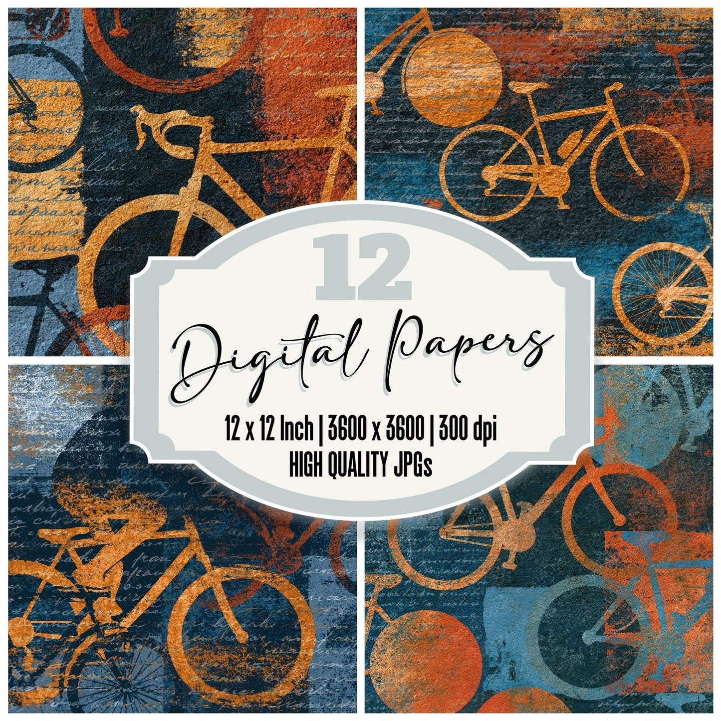 Fresco Bicycles Copper Rust Digital Paper Pack (DDD014056)