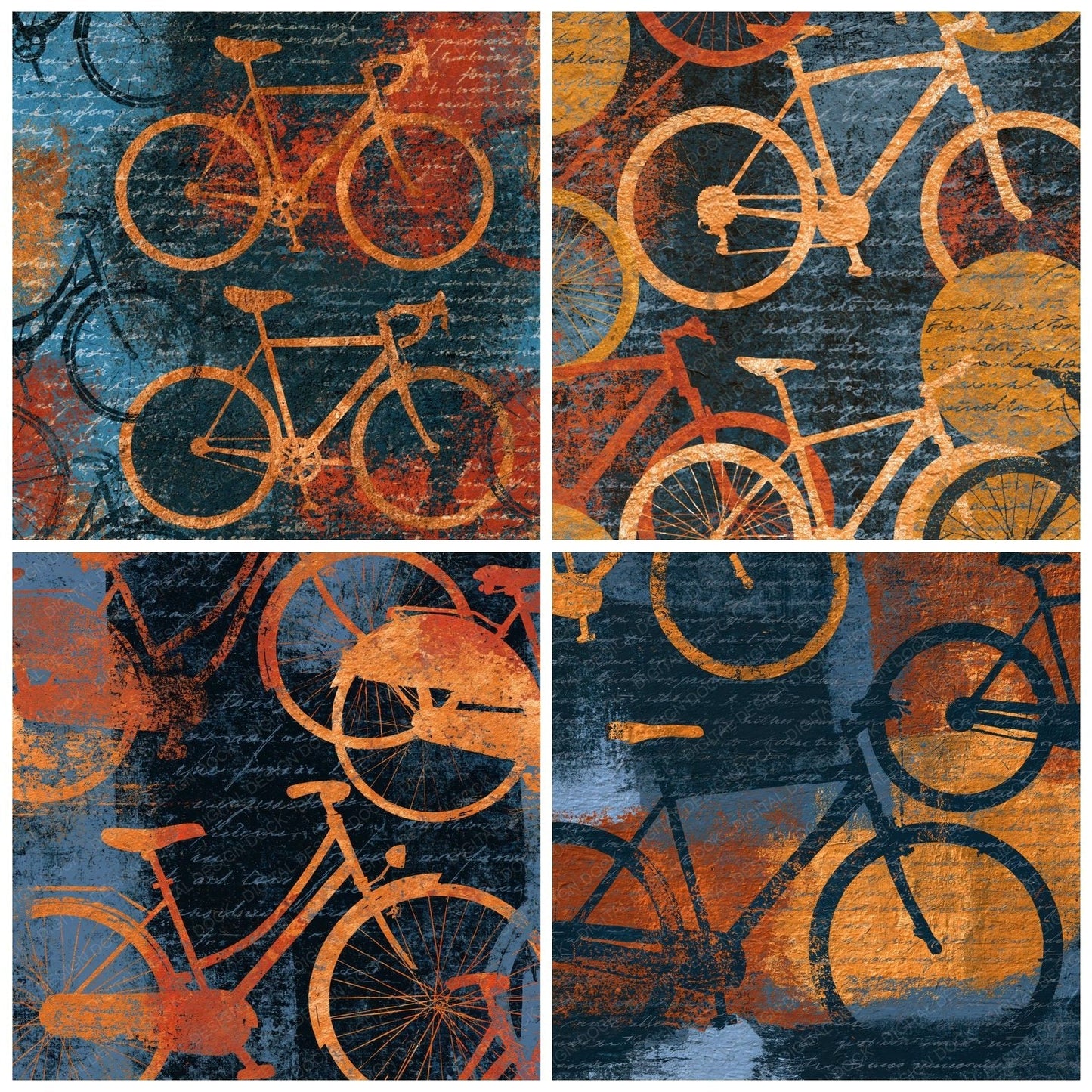 Fresco Bicycles Copper Rust Digital Paper Pack (DDD014056)