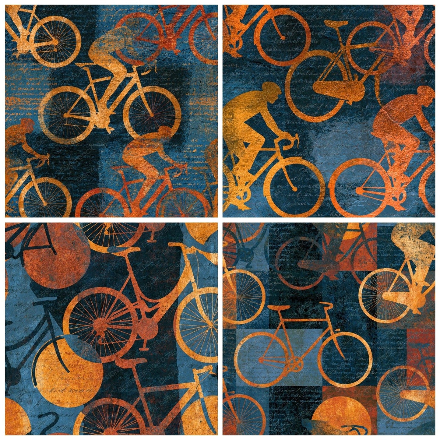 Fresco Bicycles Copper Rust Digital Paper Pack (DDD014056)
