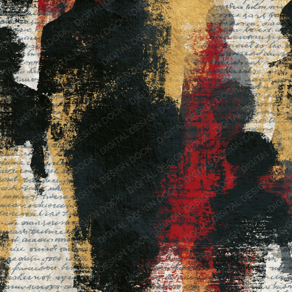 Monoprint Runway Silhouettes Oxblood Digital Paper Pack (DDD014058)