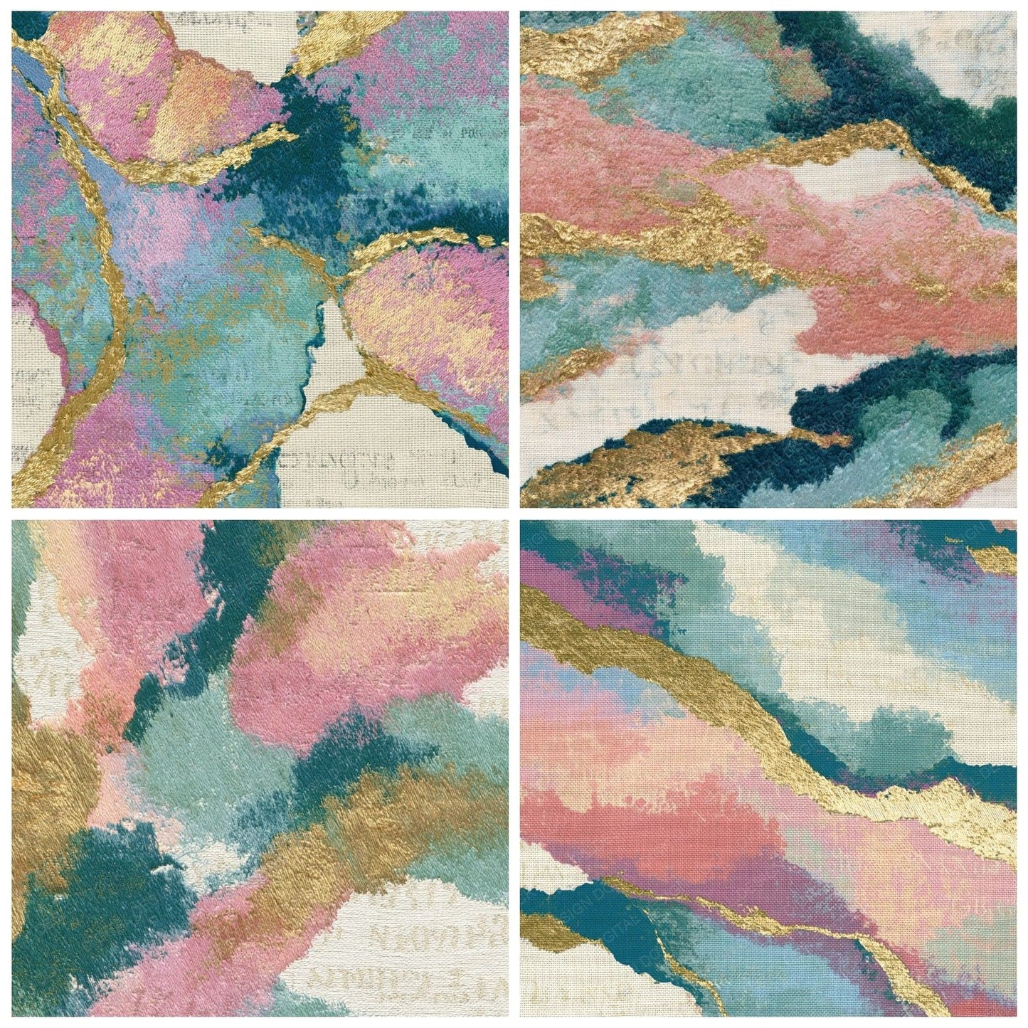 Embroidery Powder Pink Seafoam Tonal Digital Paper Pack (DDD014068)