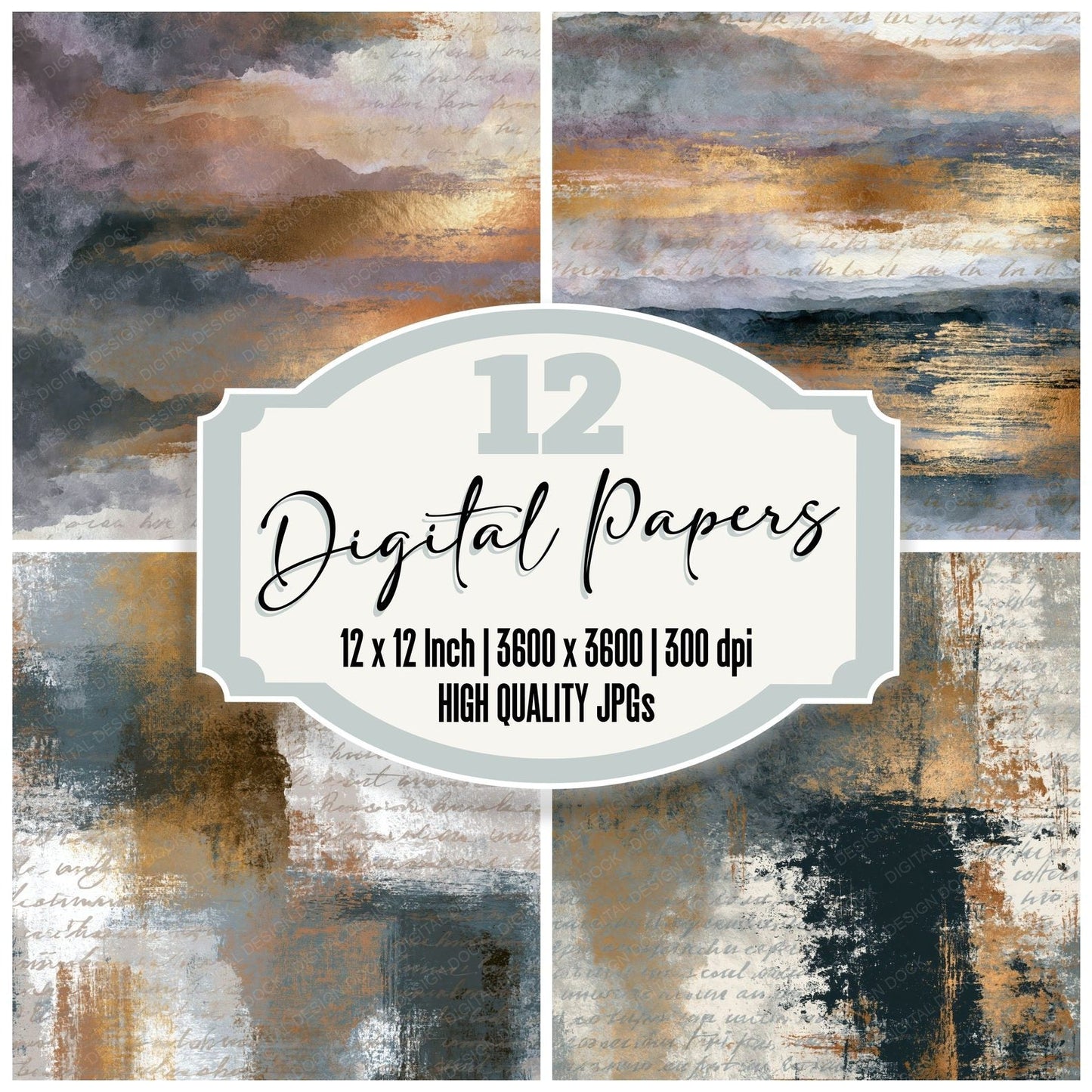 Infrared Thunder Ivory Tonal Digital Paper Pack (DDD014072)