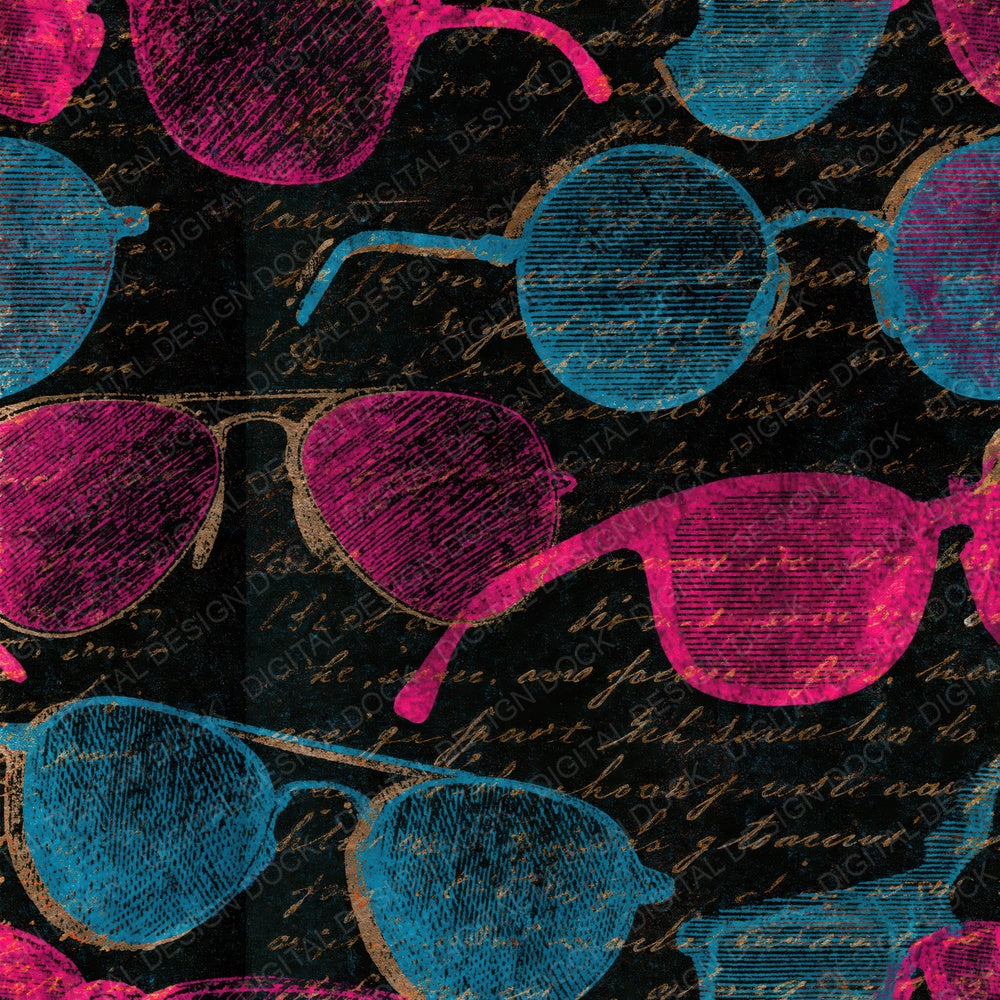 Naturalist Sunglasses Pink Cyan Digital Paper Pack (DDD014076)