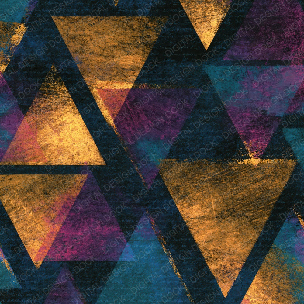 Scratchboard Glowing Triangles Plum Teal Digital Paper Pack (DDD014080)