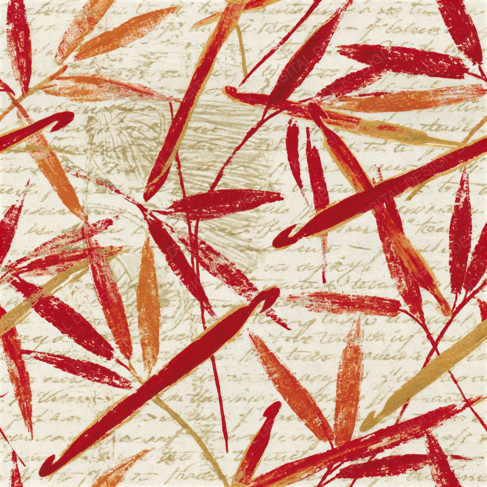 Chinoiserie Crochet Hooks Red Gold Seamless Digital Paper Pack (DDD014089)
