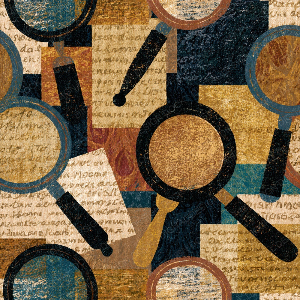 Folk Art Magnifying Glasses Sepia Parchment Digital Paper Pack (DDD014092)
