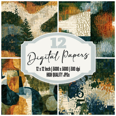 ASCII Pine Cedar Stone Texture Seamless Digital Paper Pack (DDD014107)