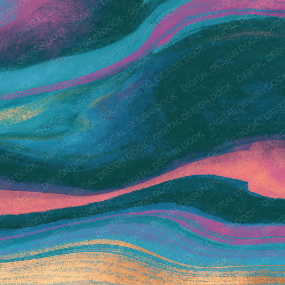 Egg Tempera Teal Magenta Abstract Digital Paper Pack (DDD014109)
