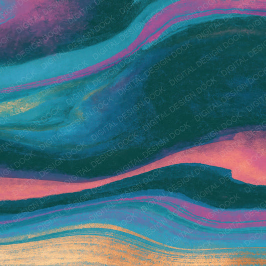 Egg Tempera Teal Magenta Abstract Digital Paper Pack (DDD014109)