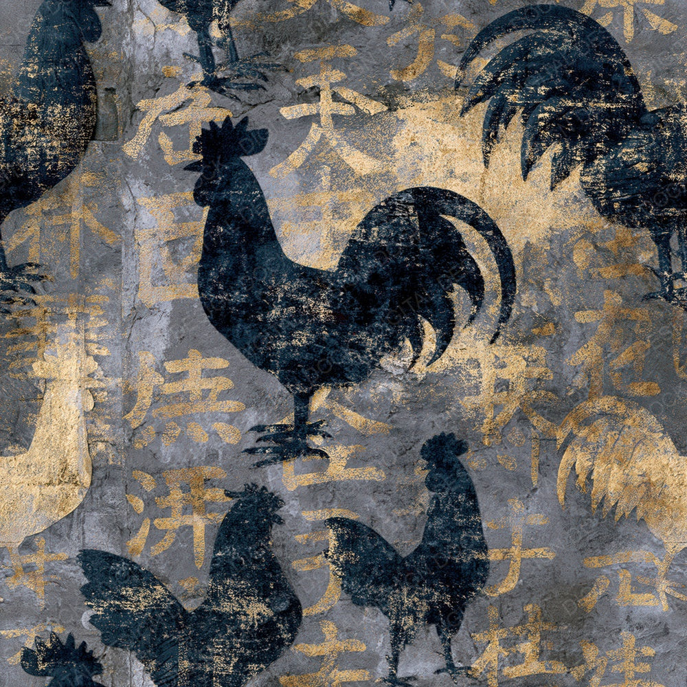 Fresco Rooster Weather Vane Storm Silver Seamless Digital Paper Pack (DDD014111)
