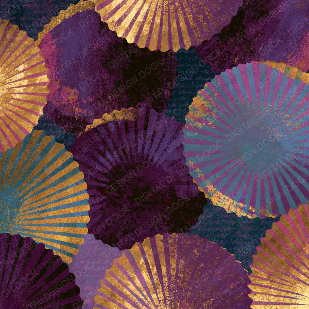 Impressionist Cupcake Liners Aubergine Plum Digital Paper Pack (DDD014114)