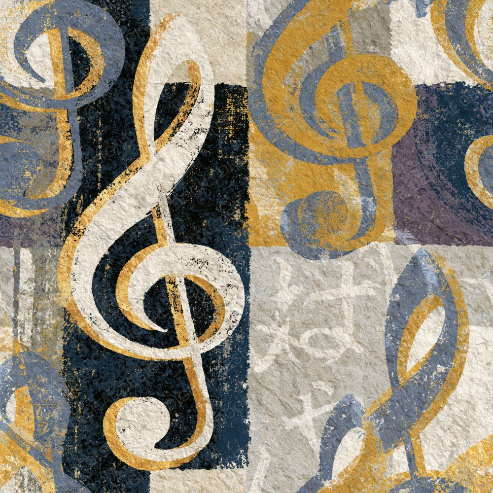 Lithograph Treble Clefs Oyster Storm Grey Digital Paper Pack (DDD014117)