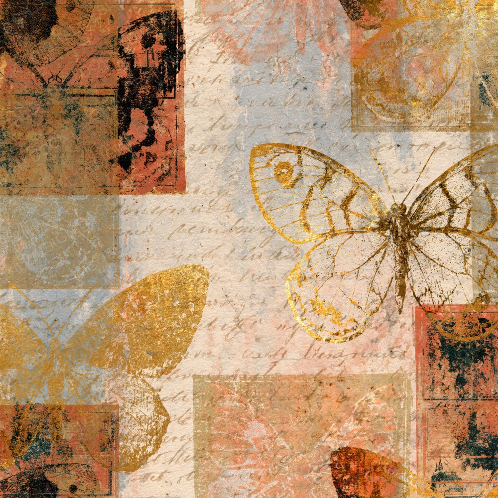 Monoprint Moth Drawers Rust Brass Digital Paper Pack (DDD014119)