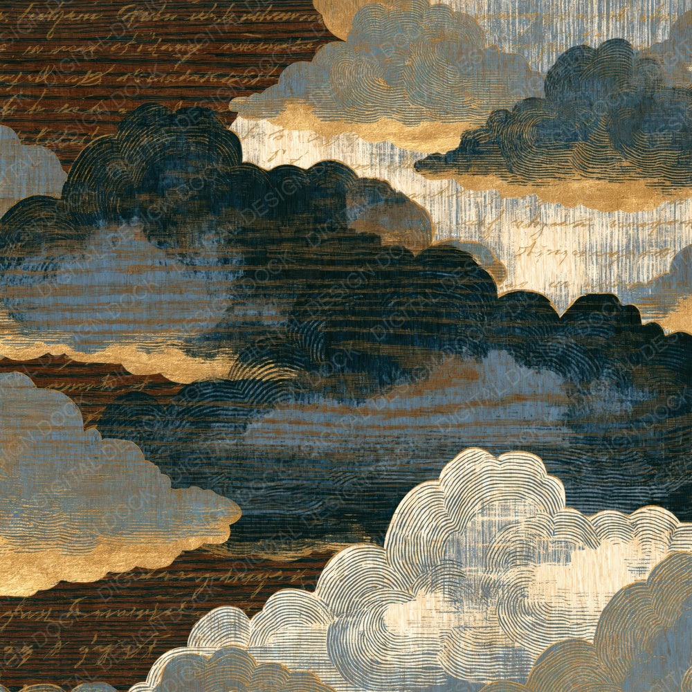 Pyrography Storm Clouds Thunder Grey Digital Paper Pack (DDD014133)