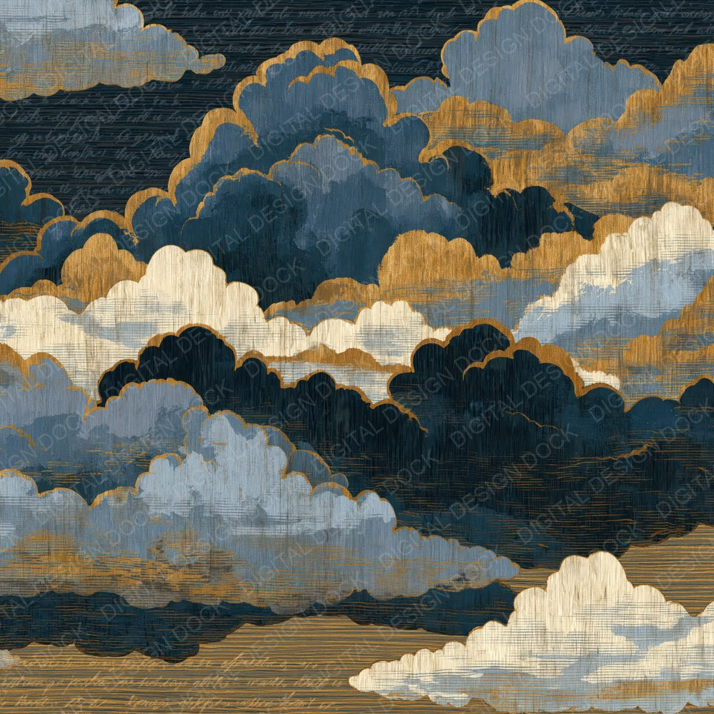 Pyrography Storm Clouds Thunder Grey Digital Paper Pack (DDD014133)