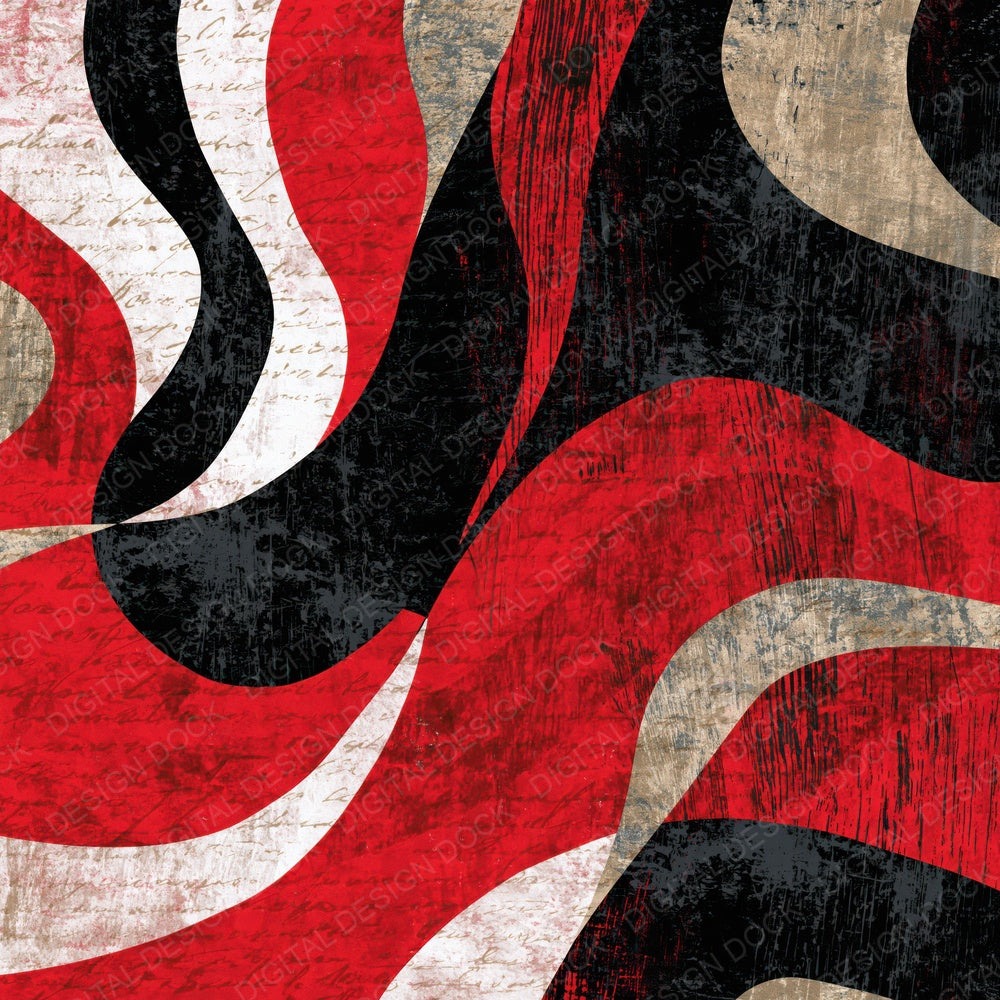 Woodcut Crimson White Abstract Digital Paper Pack (DDD014140)