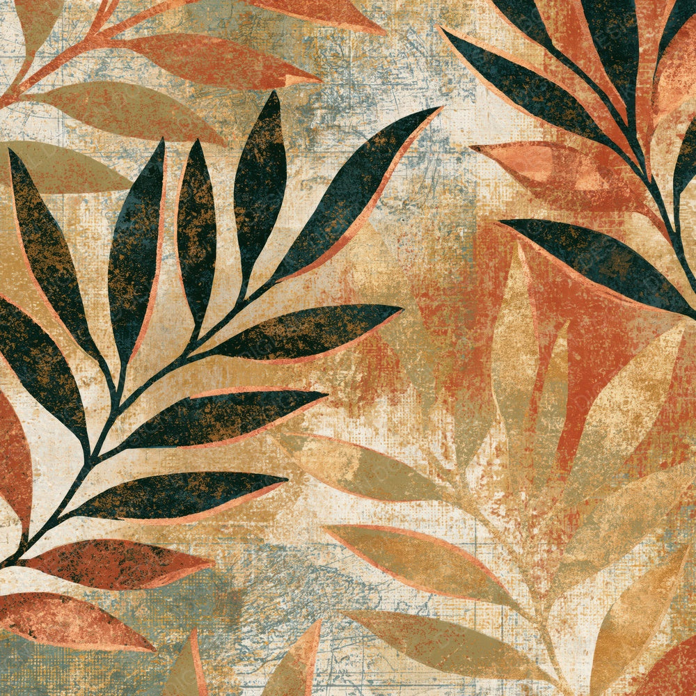 Etching Olive Branches Cream Ochre Digital Paper Pack (DDD014148)