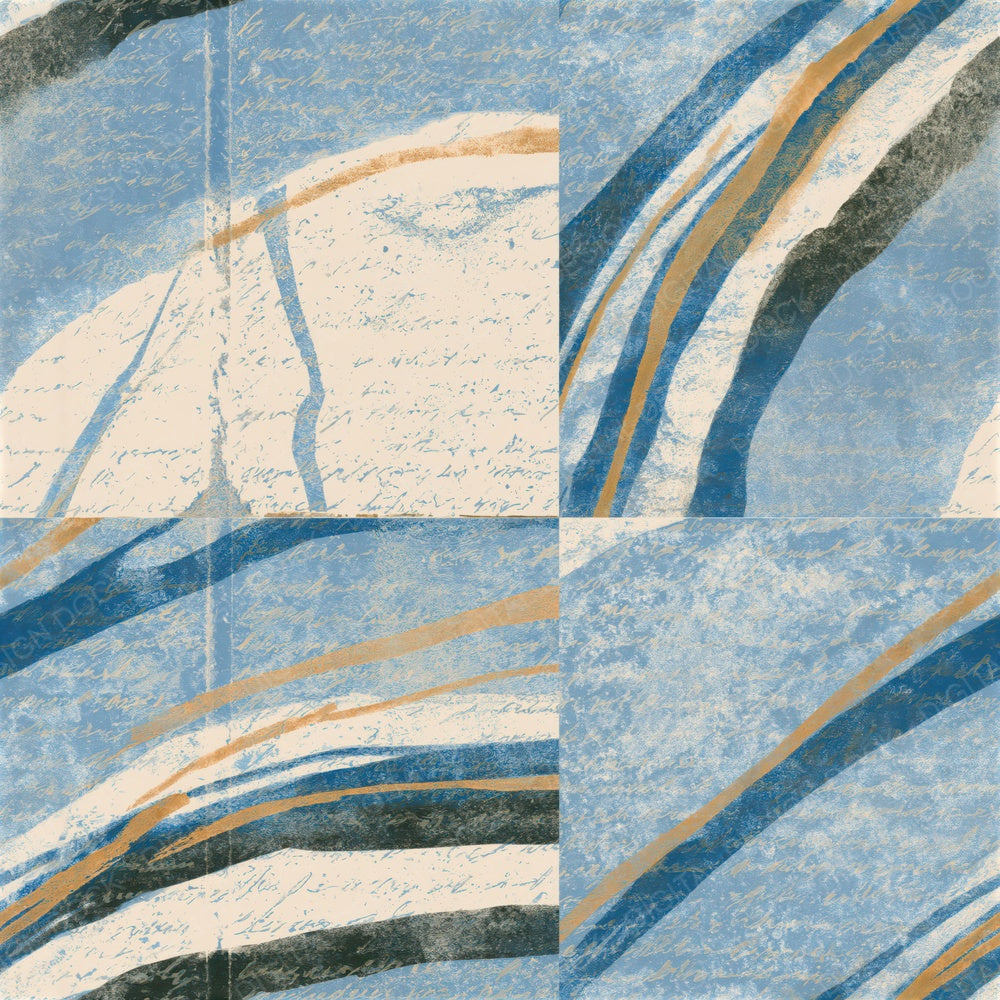 Linocut Icy Blue Charcoal Tonal Seamless Digital Paper Pack (DDD014151)