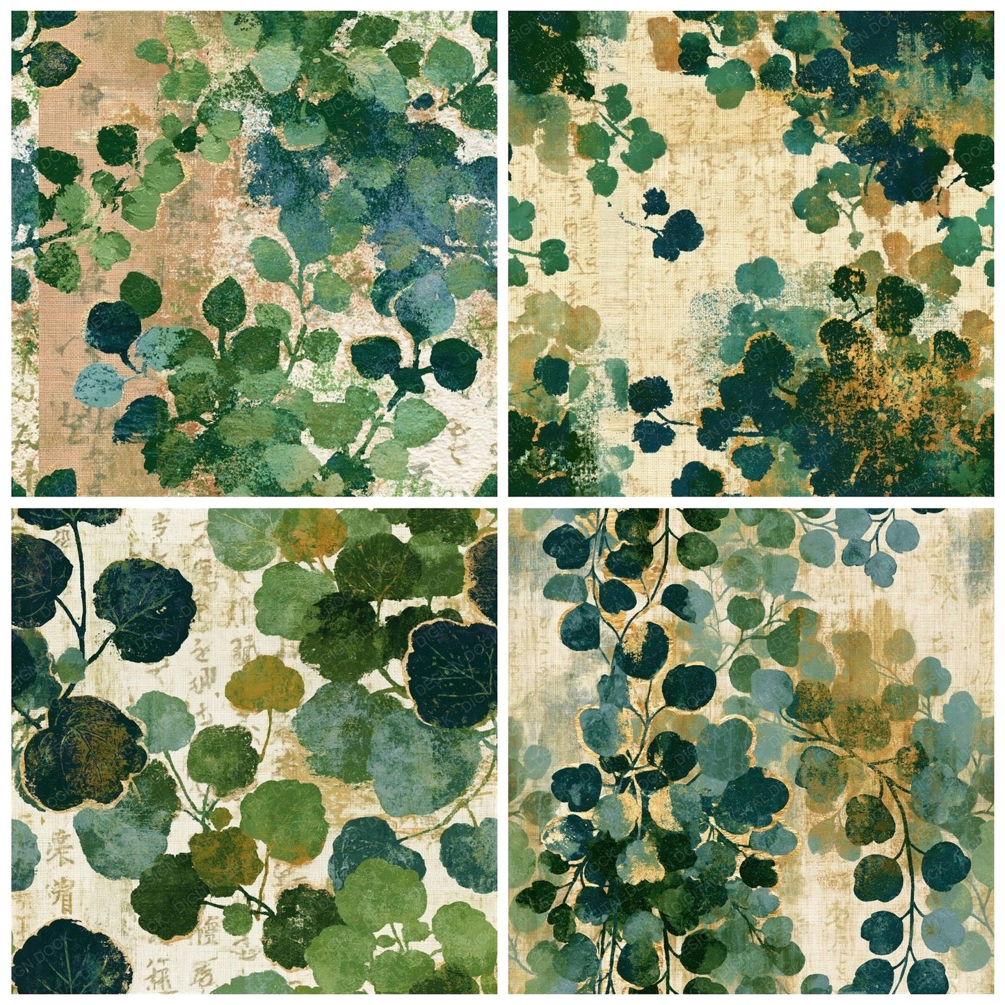 Monoprint Baby Tears Eucalyptus Seamless Digital Paper Pack (DDD014152)