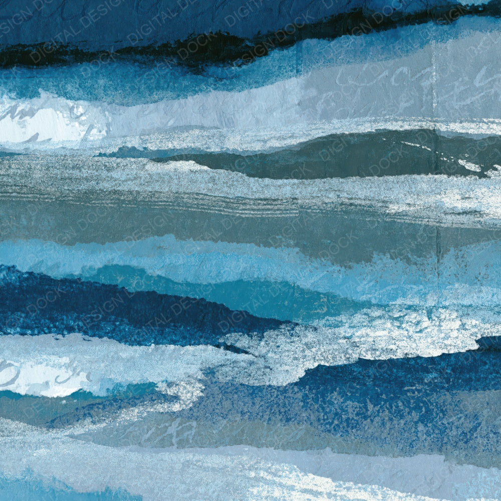 Monoprint Icy Blue Slate Indigo Abstract Digital Paper Pack (DDD014153)