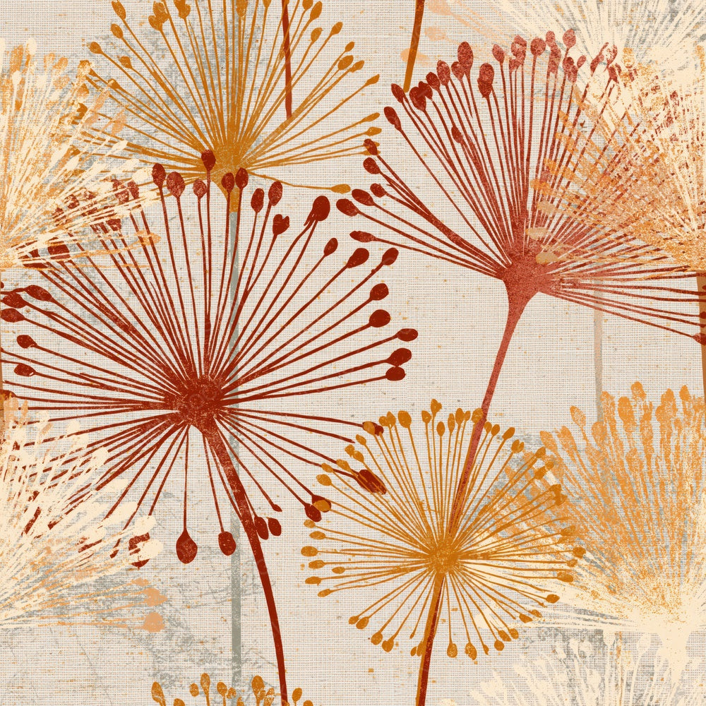 Screenprint Dandelion Rust Gold Digital Paper Pack (DDD014175)