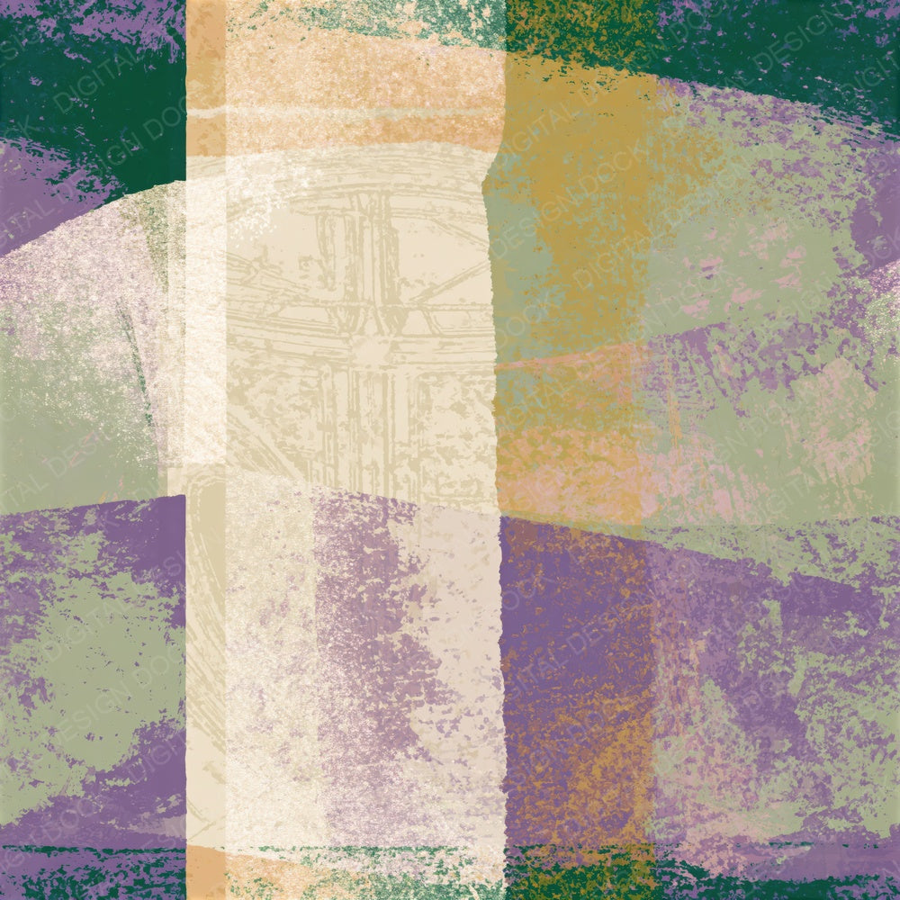 Screenprint Lilac Sage Oat Abstract Seamless Digital Paper Pack (DDD014178)