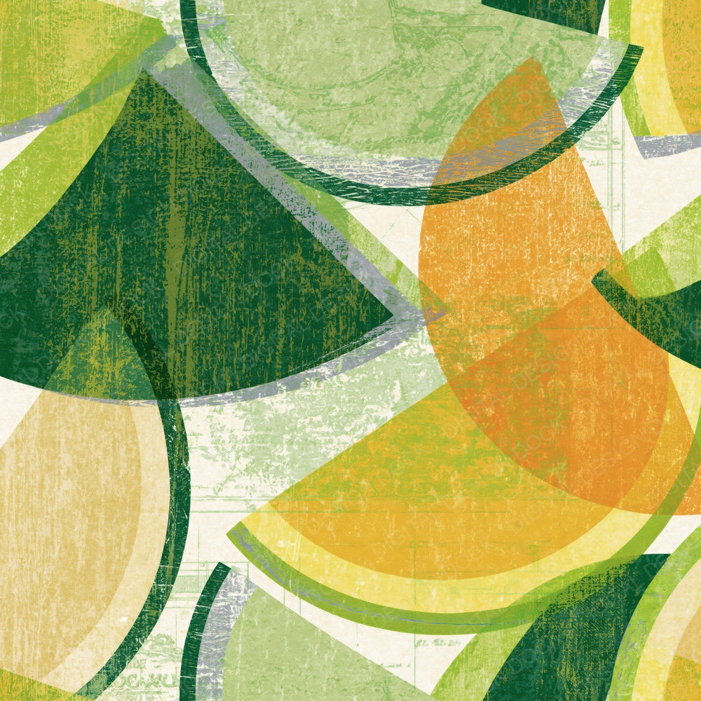 Woodcut Honeydew Slices Soft Green Digital Paper Pack (DDD014182)