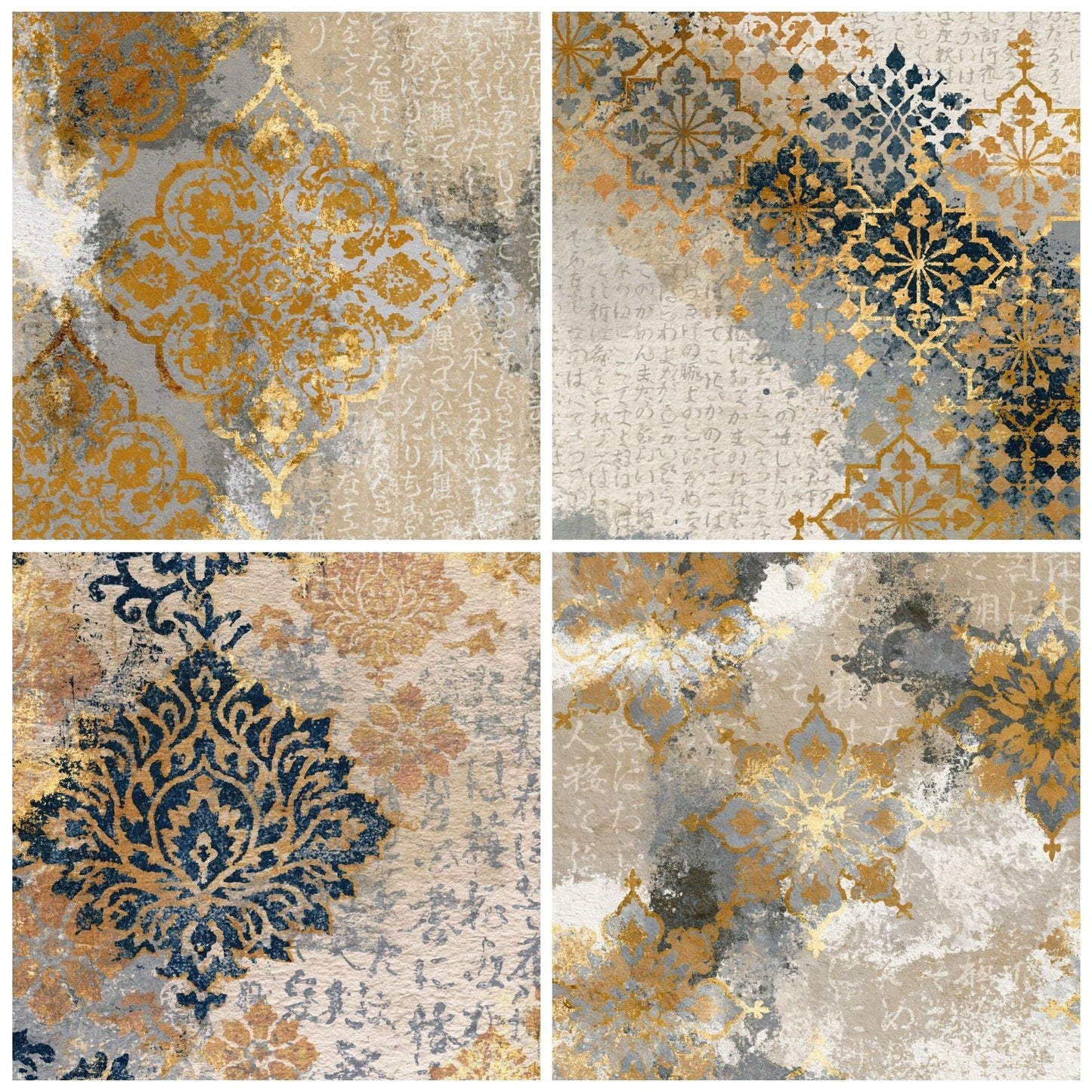 Monoprint Persian Rug Sand Dove Digital Paper Pack (DDD014190)