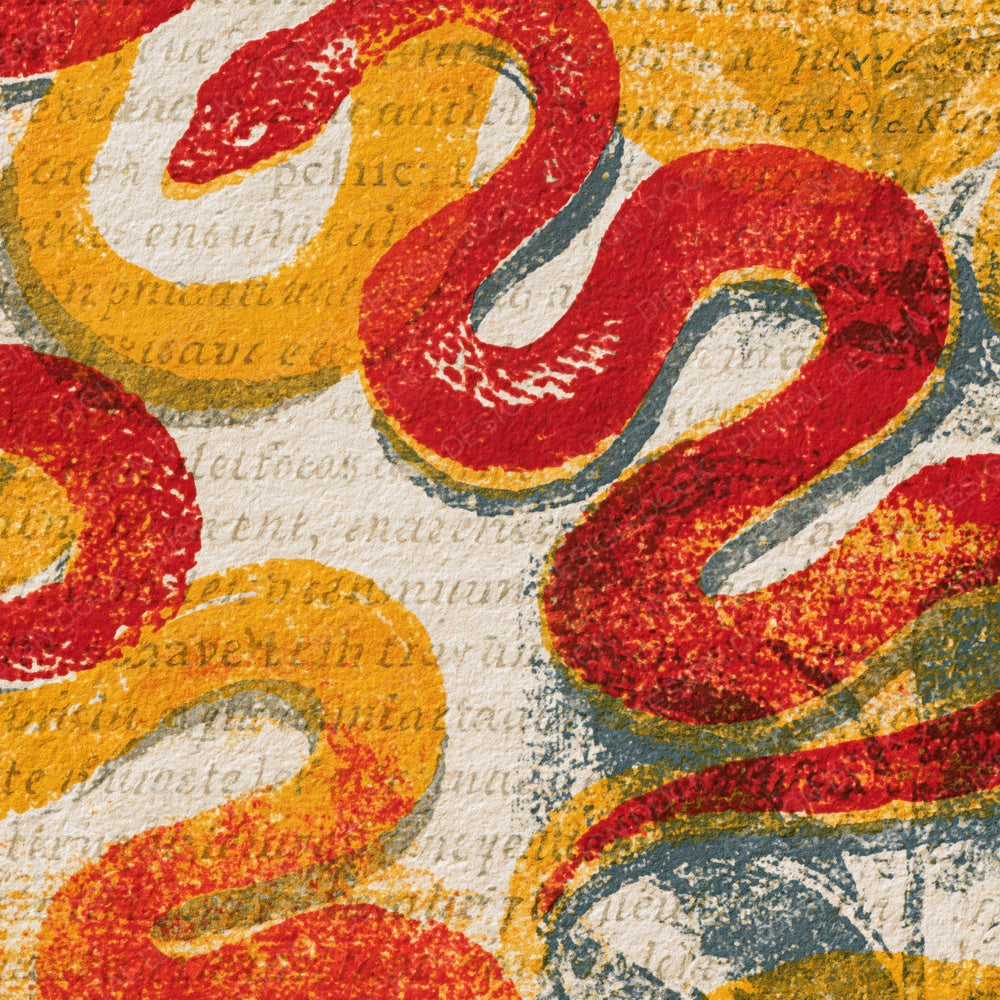 Monoprint Snake Symbols Lollipop Red Digital Paper Pack (DDD014191)