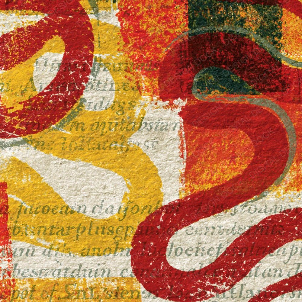 Monoprint Snake Symbols Lollipop Red Digital Paper Pack (DDD014191)