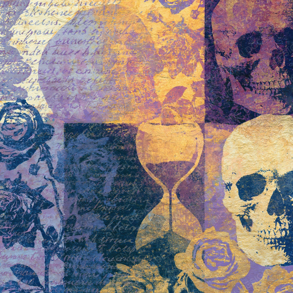 Monoprint Vanitas Lilac Mauve Gold Digital Paper Pack (DDD014192)