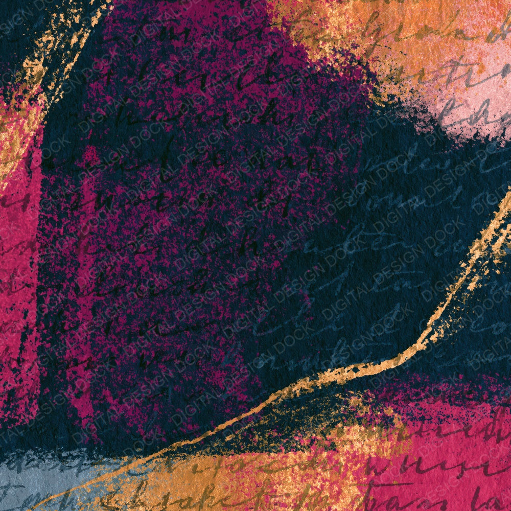 Linocut Rose Wine Navy Tonal Digital Paper Pack (DDD014208)