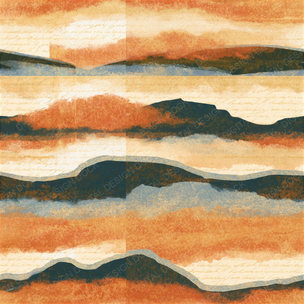 Monoprint Fog Banks Copper Bone Seamless Digital Paper Pack (DDD014210)