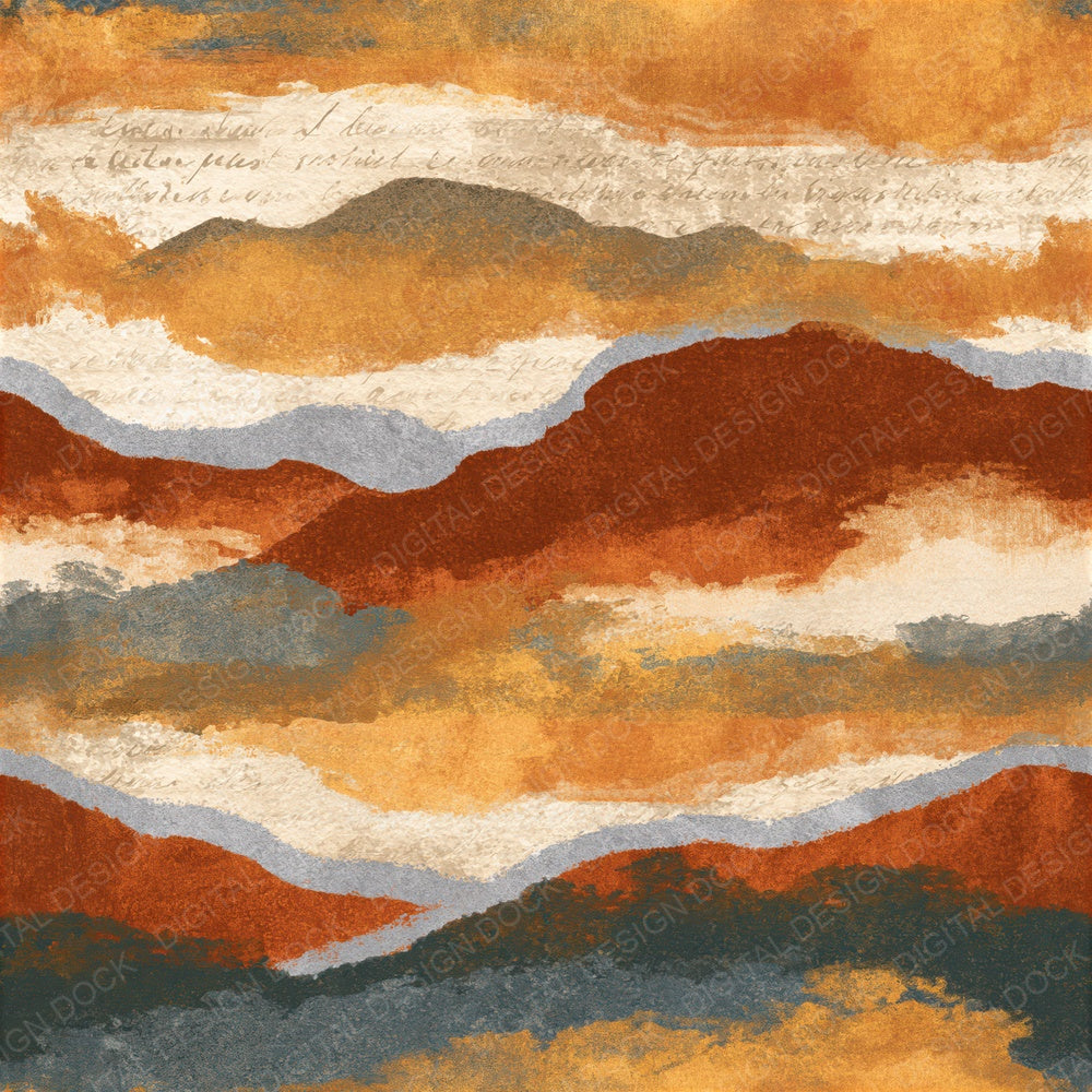 Monoprint Fog Banks Copper Bone Seamless Digital Paper Pack (DDD014210)