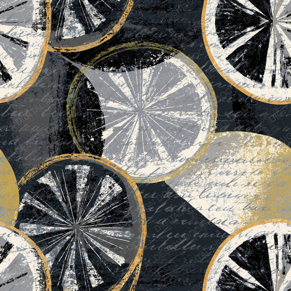Scratchboard Citrus Halves Dove Grey Digital Paper Pack (DDD014211)